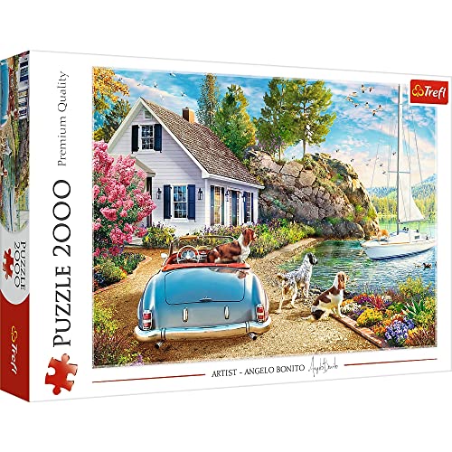 Heye Go Camping! Puzzle 2000 Pezzi | Paesaggio Campeggio In Scatola | Alta Qualità, Pezzi Robusti | Per Adulti E Ragazzi, Non Adatto Ai Bambini Sotto I 3 Anni