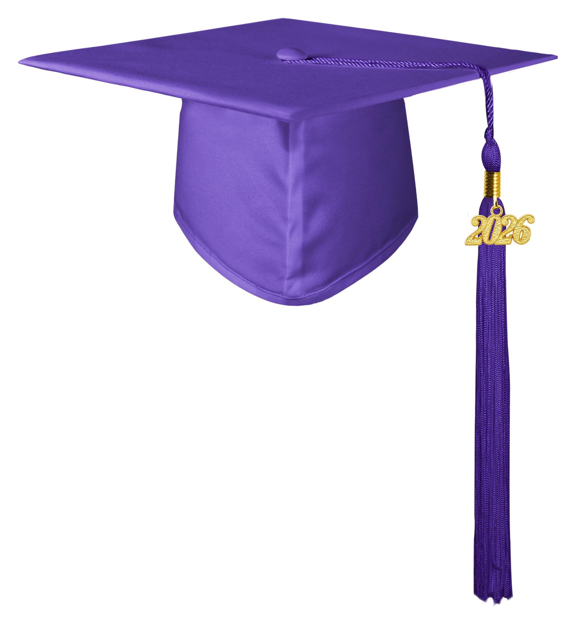 GraduationMall Matte Kindergarten &amp; Preschool Graduation Cap for Kids with 2026 Tassel Black