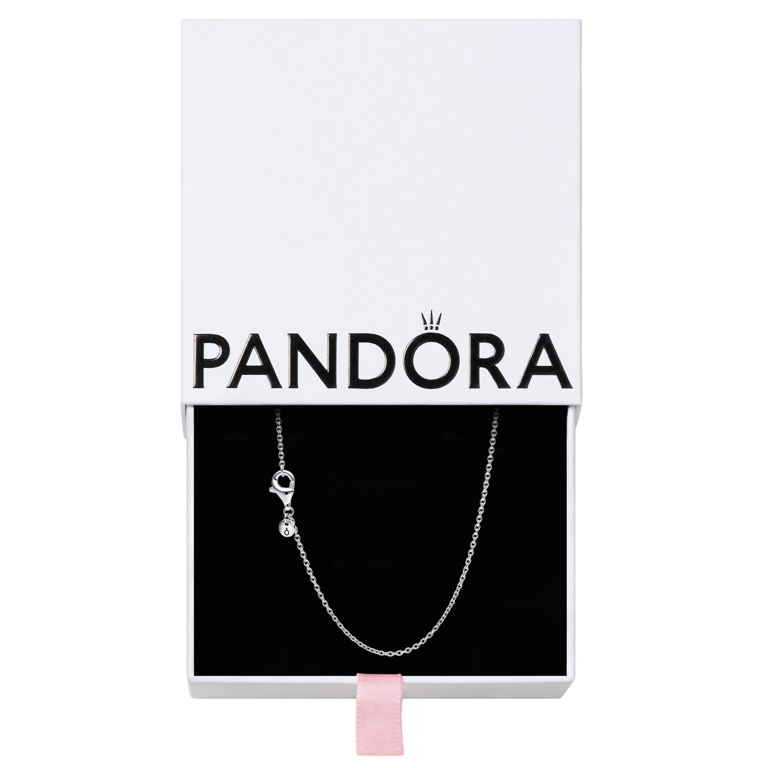 PANDORA Moments Women's Sterling Silver Classic Chain Necklace, 45cm, No Box