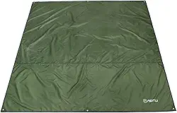 Azarxis Lona de barraca de acampamento lona impermeável para solo, toldo para guarda-sol, rede de dossel pegada, lençol de chão para abrigo de chuva e moscas (verde militar, P - 150 cm x 220 cm)