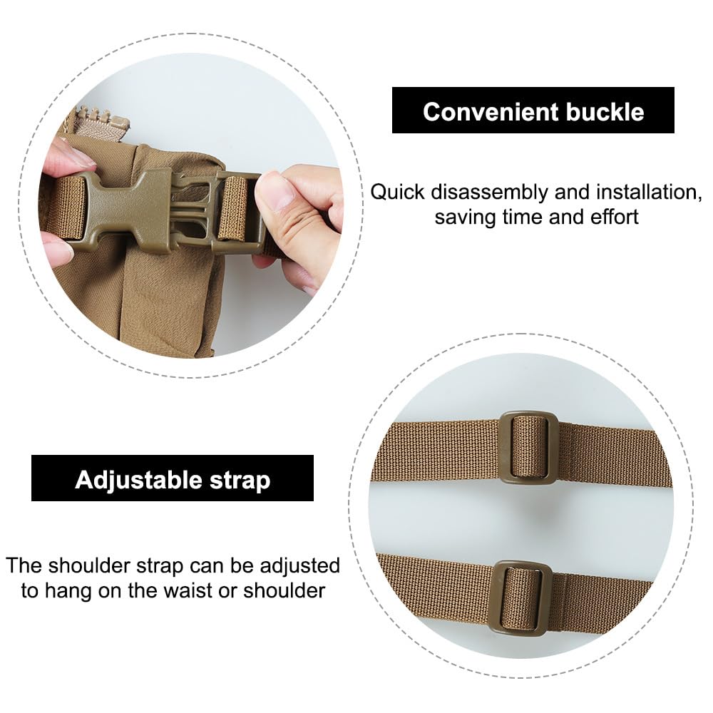 Chauffe-Mains Tactique, Pochette Chauffe-Mains Pliable, Convient Une Poche d'eau Chaude 23×16cm, Sac Chauffant Molle Polyvalent pour Sports de Plein Air, Chasse, Camping, Randonnée, Pêche