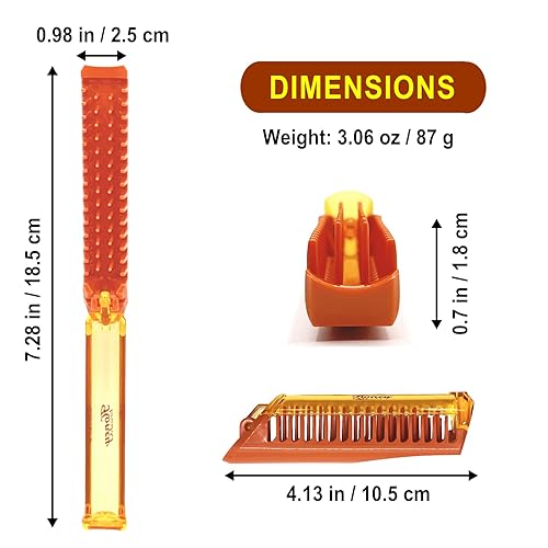 Miniatura 2 de VESS Honey Slim Brush H-550, cepillo plegable con peine de miel y jalea real, cuidado de cepillado diario, hecho en Japón