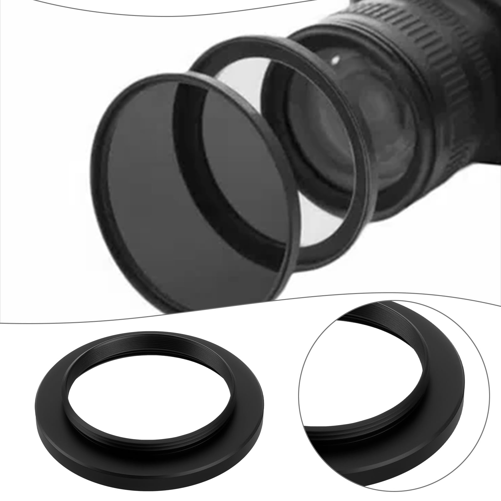 1 anello di accoppiamento per fotocamera, adattatore M42-M39, anello adattatore per filettatura M42 femmina a M39 maschio, anello adattatore per fotocamera per modifica dell'obiettivo della