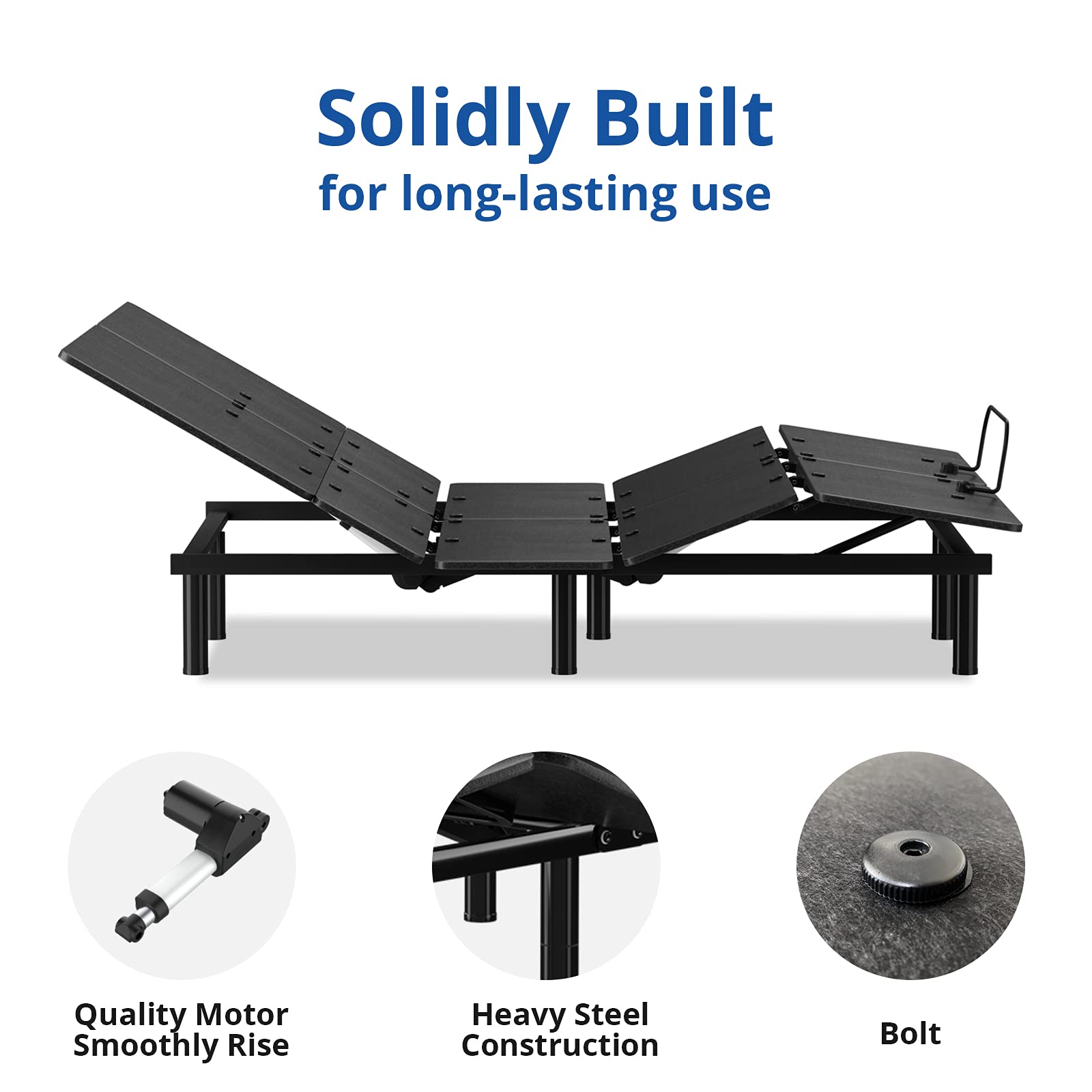 Buy Cozy Castle Adjustable Bed Base, Adjustable Bed with Preset