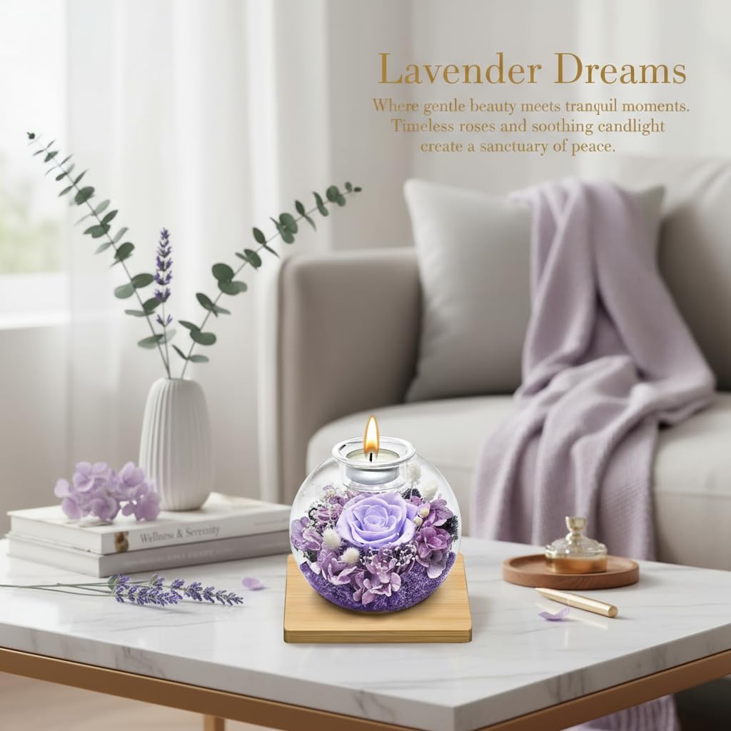 Mothers Day Gifts for Mom, Eternal Preserved Real Rose,Preserved Rose in Glass Dome Gifts, Romantic Mother's Day Valentine Christmas Birthday Gift for Women Mom Girlfriend Wife Home Decor - Image 5