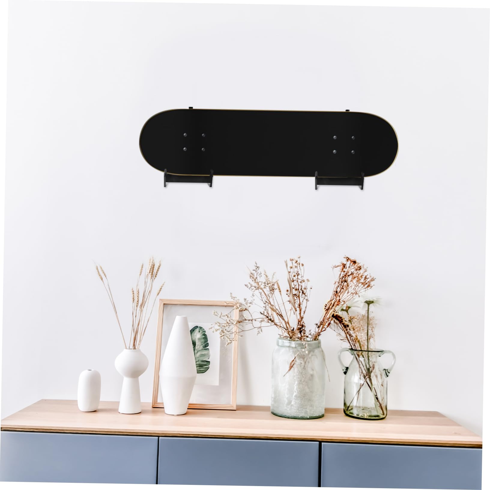 balacoo 4sets Skateboard Wall Mount Hanger Acrylic Rack Snowboard Kiteboard Storage Solution 2pcs*4