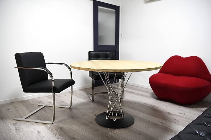 Amazon｜サイクロンテーブル 天板直径110cm 天板ナチュラル