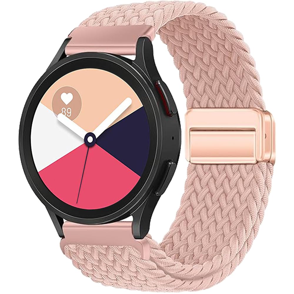 FYISWHO Magnetic Replacement Wristband for Amazfit GTS 4/4 Mini/3/GTS 2/2e/2Mini/GTR Mini/GTR 42mm, 20mm Nylon Sport Armband Strap for Amazfit Active 2/Active 3/Bip 3/3 Pro/U/U Pro/S/S Lite