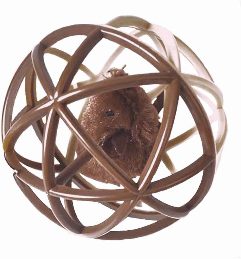 ALBOLET Cat Toy Ball，Cat Mouse Ball Cage Cat Mouse Toy Cat Interactive Toy Squeak Mouse cat Toy,Cat Mouse Ball Toy : Pet Supplies