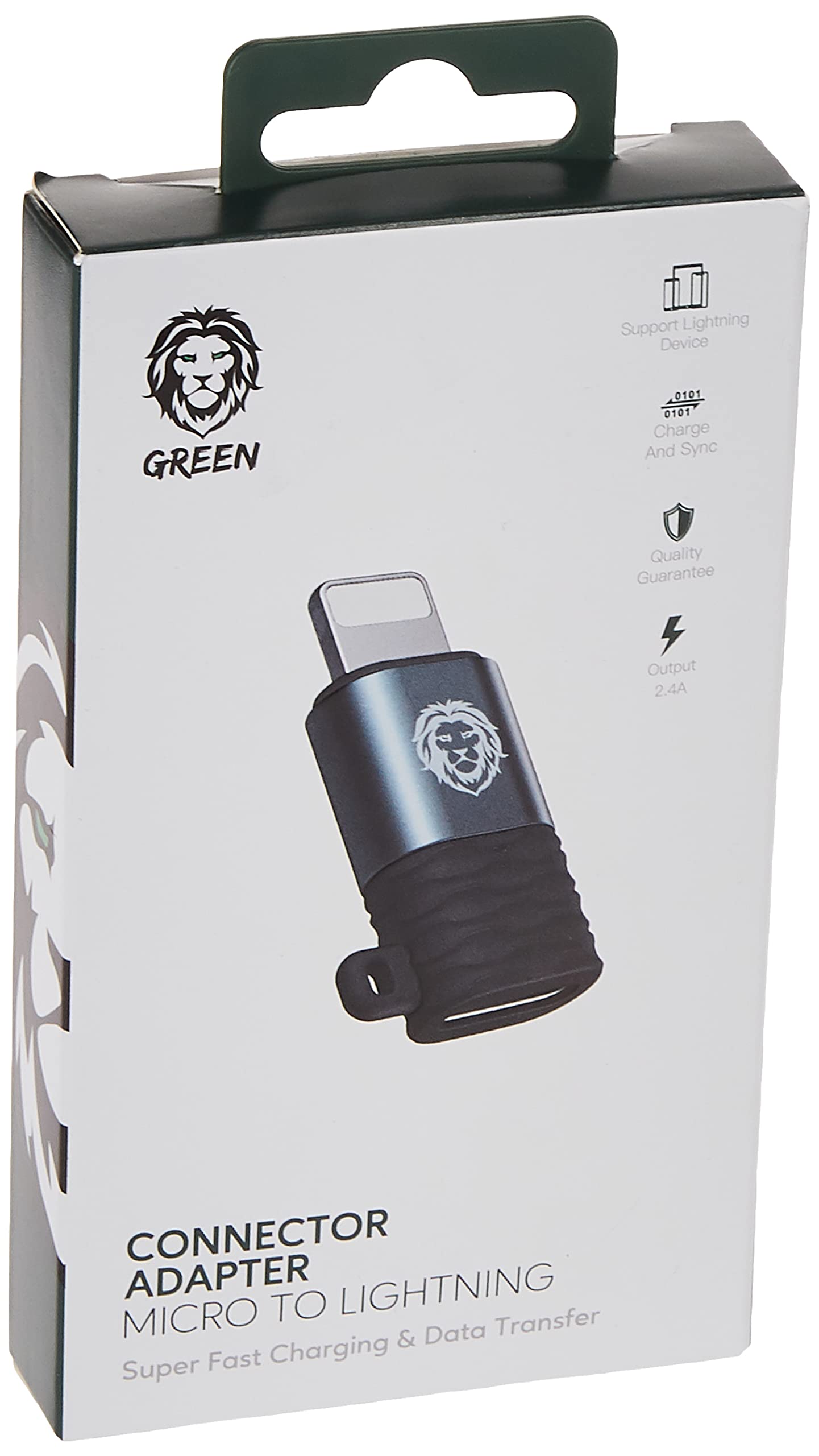 GreenMicro To Lightning Connector Adapter Black/Silver, Gnmtlca