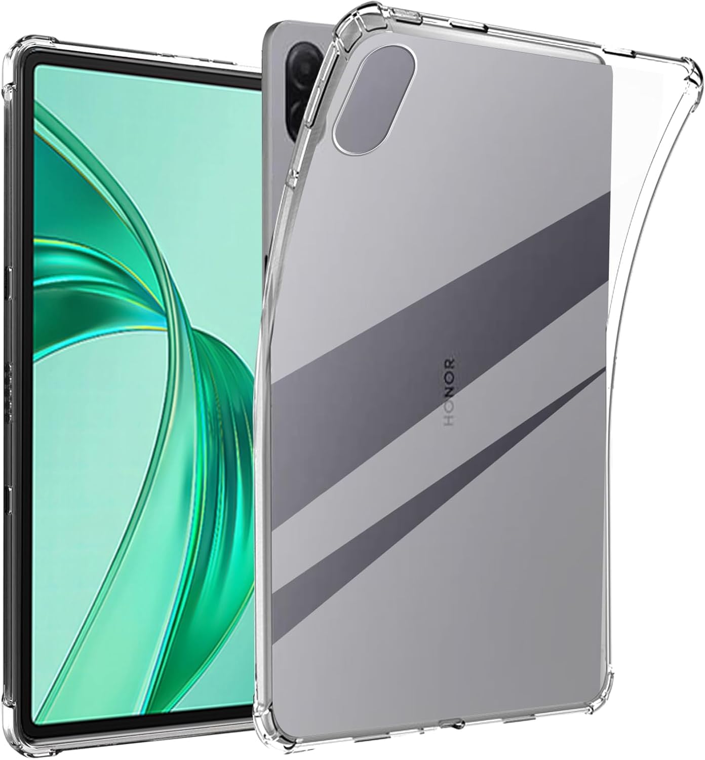 M.G.R.J® Soft TPU Transparent Back Case Cover for Honor Pad X8A Tablet 11 inch (Clear)