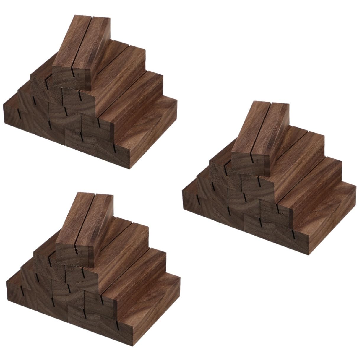 Amosfun Lot De 3 Porte-Cartes De Table en Bois Supports pour Photos Présentoirs Sécurisés Supports pour Menus Supports pour Cartes De Bureau 12 Pièces X 3