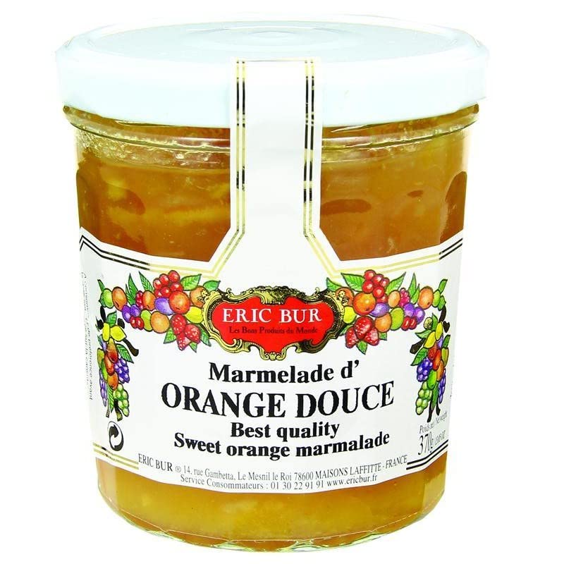 Eric Bur Marmelade d'Oranges Douces - Délicieuse confiture artisanale aux saveurs méditerranéennes - 370g - Le Lot De 3
