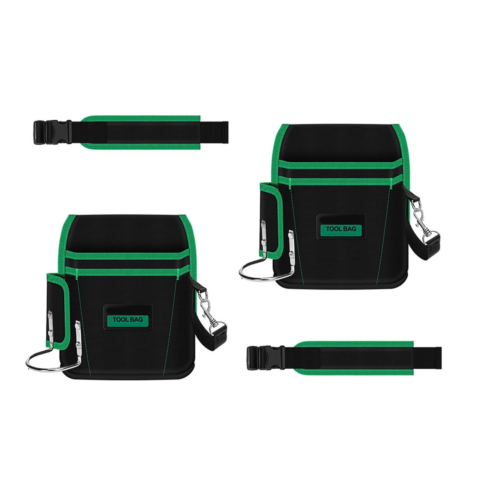 Tsophreniq C Abrasion Resistant Heavy Duty Nylon Tool Organizers Pouches Set Of 2 With Waterproof Lining For Onstruction Workers Professional Technician Utility Bag