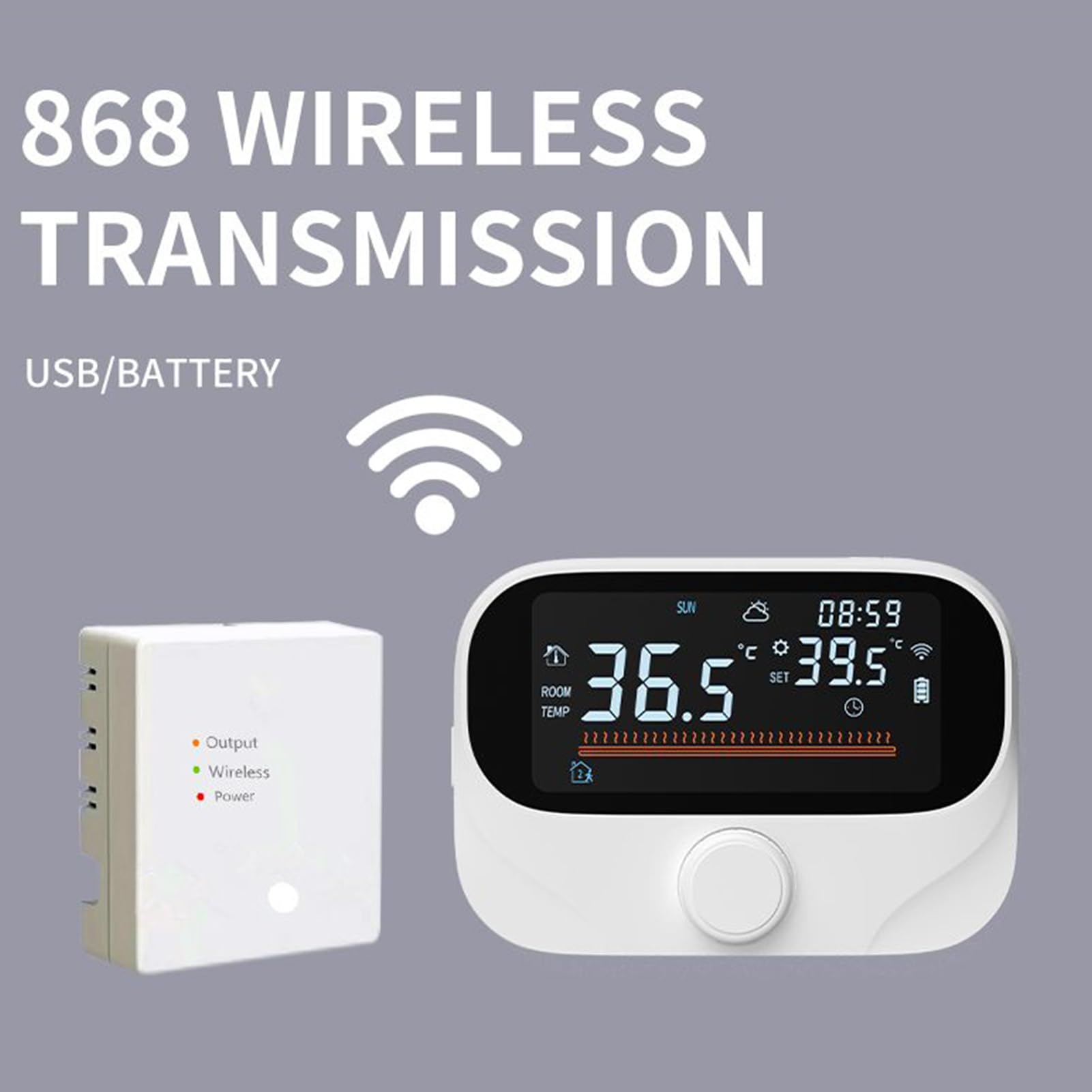 Termostato WiFi Termostato Intelligente Con App E Controllo Vocale | Dispositivo Di Controllo Temperatura Interna Per Interno Caldaia Serra Camper Ufficio Casa Camera Da Soggiorno