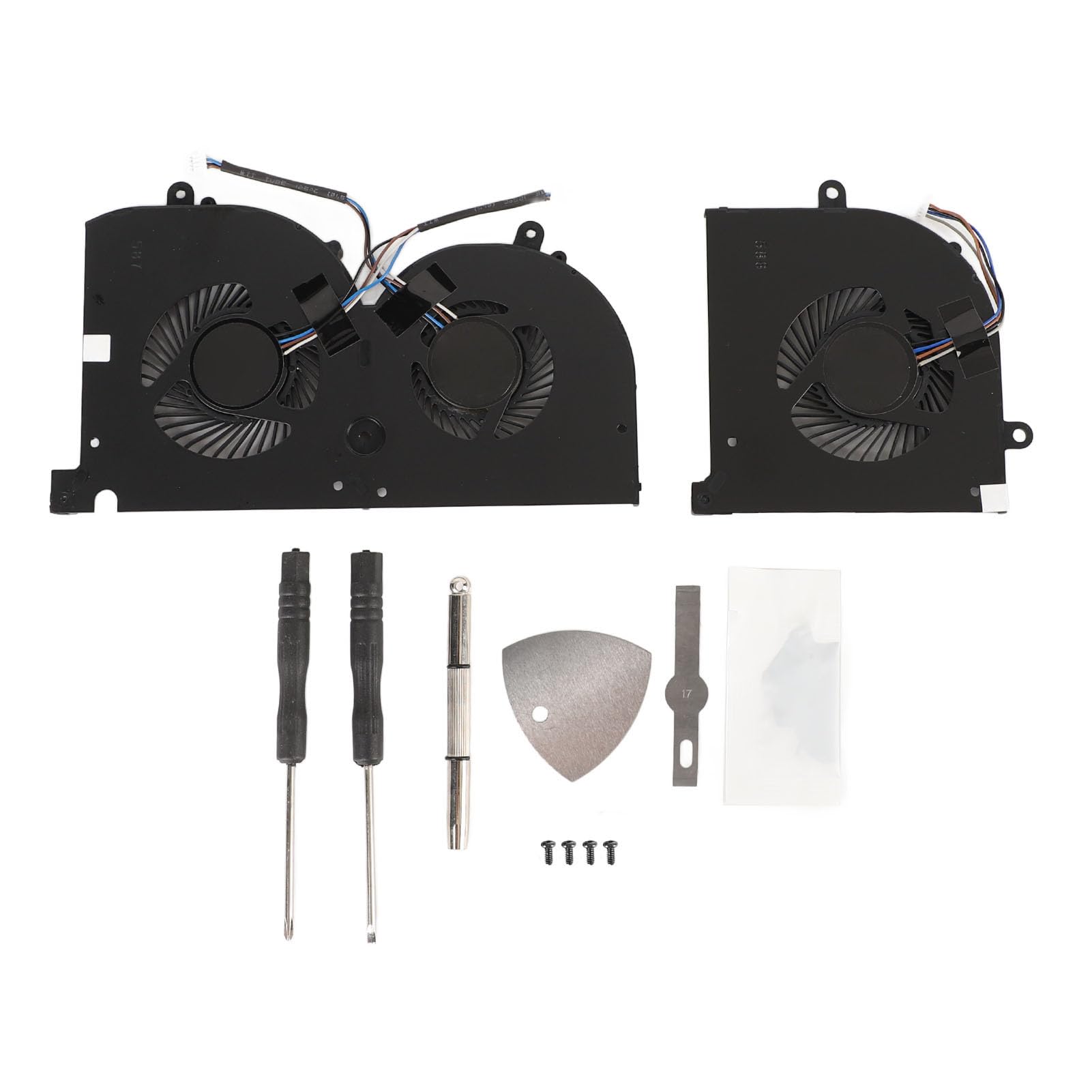 Dpofirs Set di Ventole di Raffreddamento CPU e GPU di Ricambio per Laptop, Design Compatto a Doppia Ventola, Adatto per GS75 P75 MS 17G1 MS BS5005HS U3I BS5005HS U3J per Professionisti IT