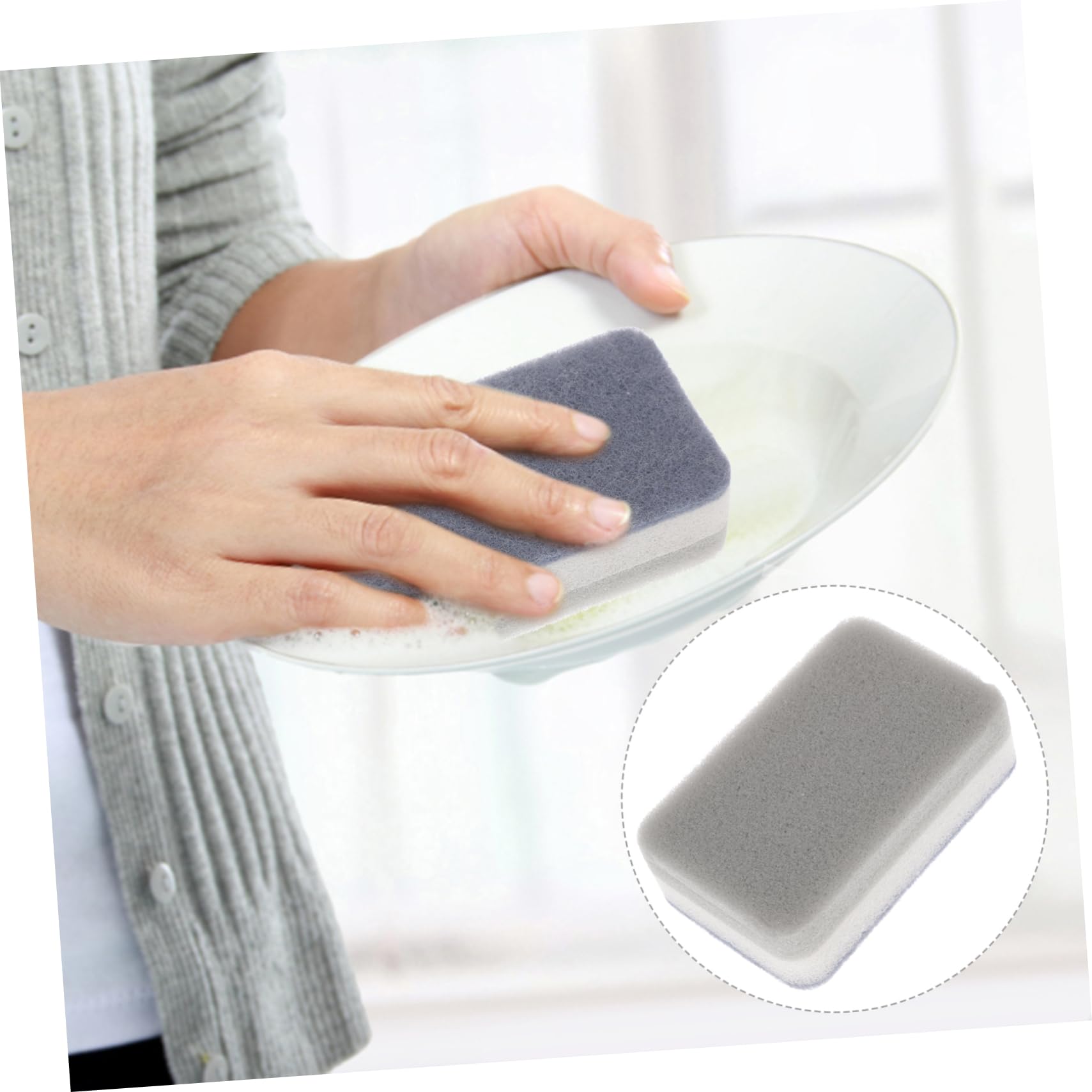 Beavorty Esponja Limpiadora para Fregar Platos y Ollas Doble Cara, Altamente Absorbente y Duradera, Adecuado Cocina, Pack de 10 Unidades