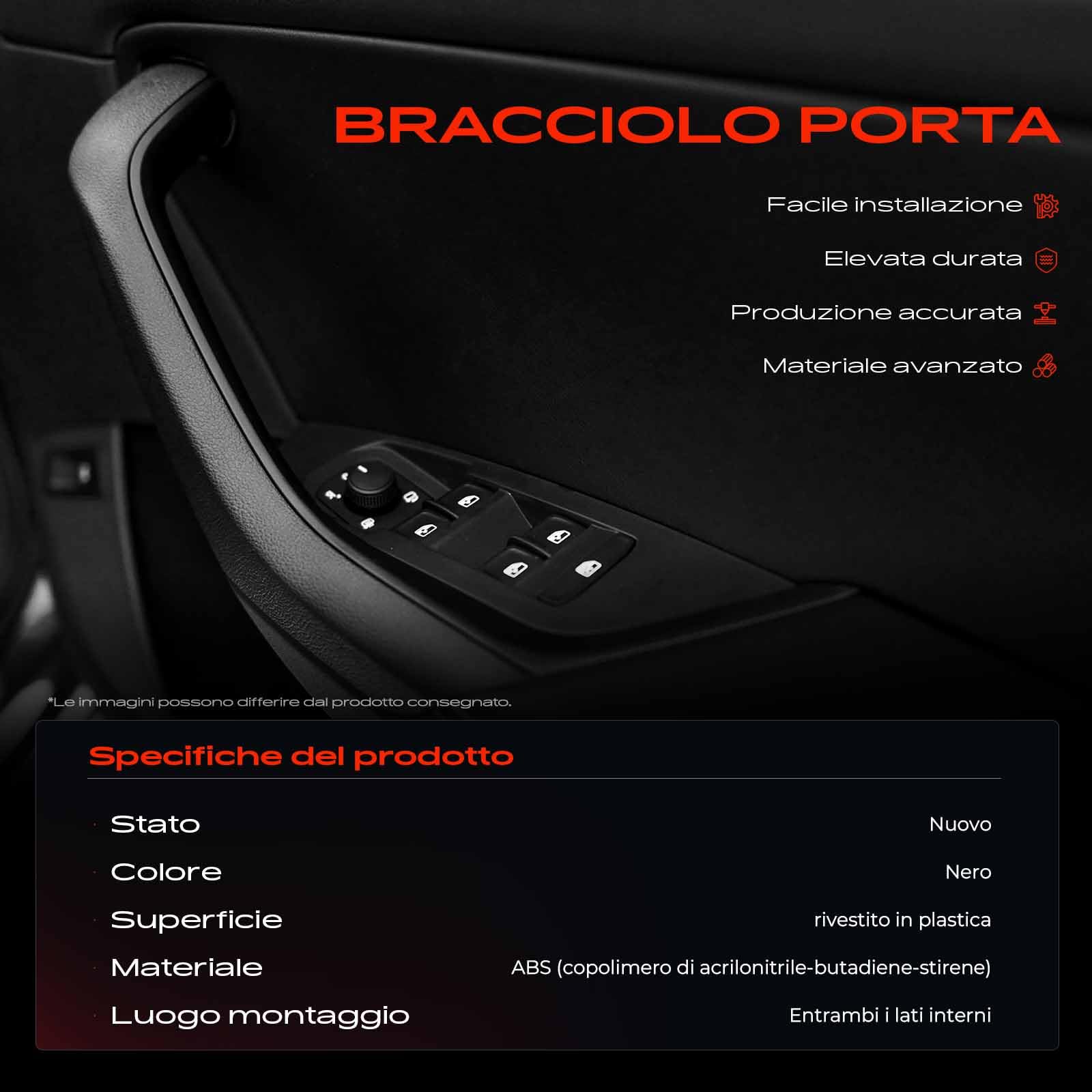 Frankberg 4x Maniglia interna Compatibile con X1 F48 1.4L 2.0L 2014-2022 SUV X1 Van F48 1.5L 2.0L 2015-2022 Furgone/SUV Replace# 51417417514, 51417417513