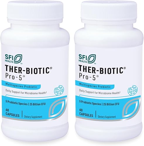 Miniatura 8 de Klaire Labs Probiótico Pro-5  25 mil millones de UFC de dosis altas multiespecies apoyo de recolonización intestinal para hombres y mujeres,