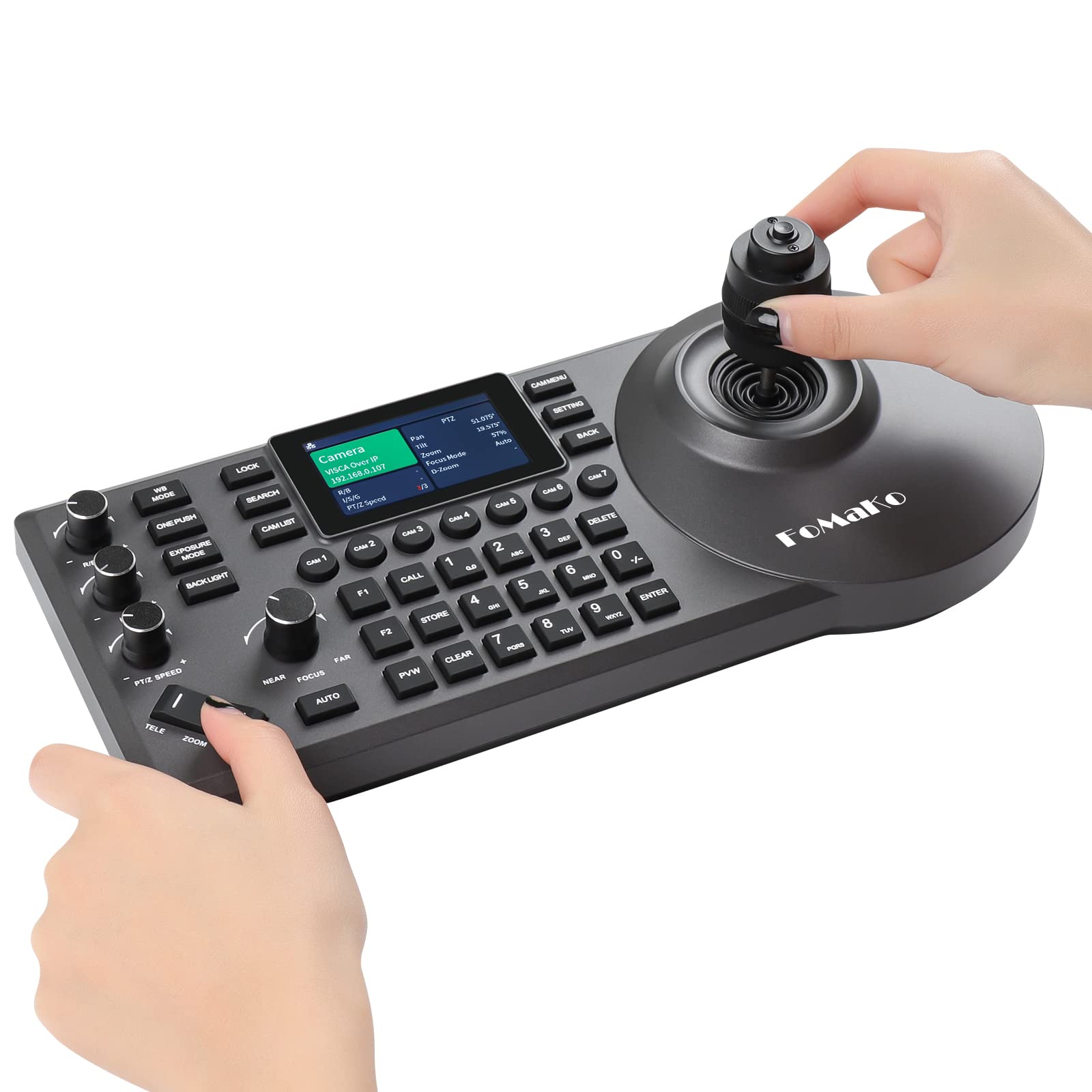 FoMaKo PTZコントローラー PoE機能 NDIカメラ コントローラー 4D 