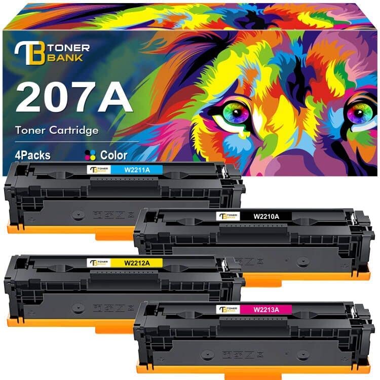 4er-Pack Kein Chip für HP 207A Toner Multipack 207X Color Laserjet Pro MFP M283fdw M255dw M282nw M283fdn M255nw M255 M282 M283 W2210A W2211A W2212A W2213A W2210X Schwarz Cyan Gelb Magenta