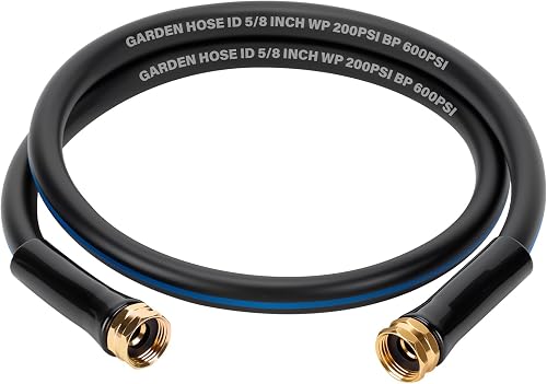 Short Garden Lead-In Hose 3ft X 5/8" Female to Female With Swivel Handle
