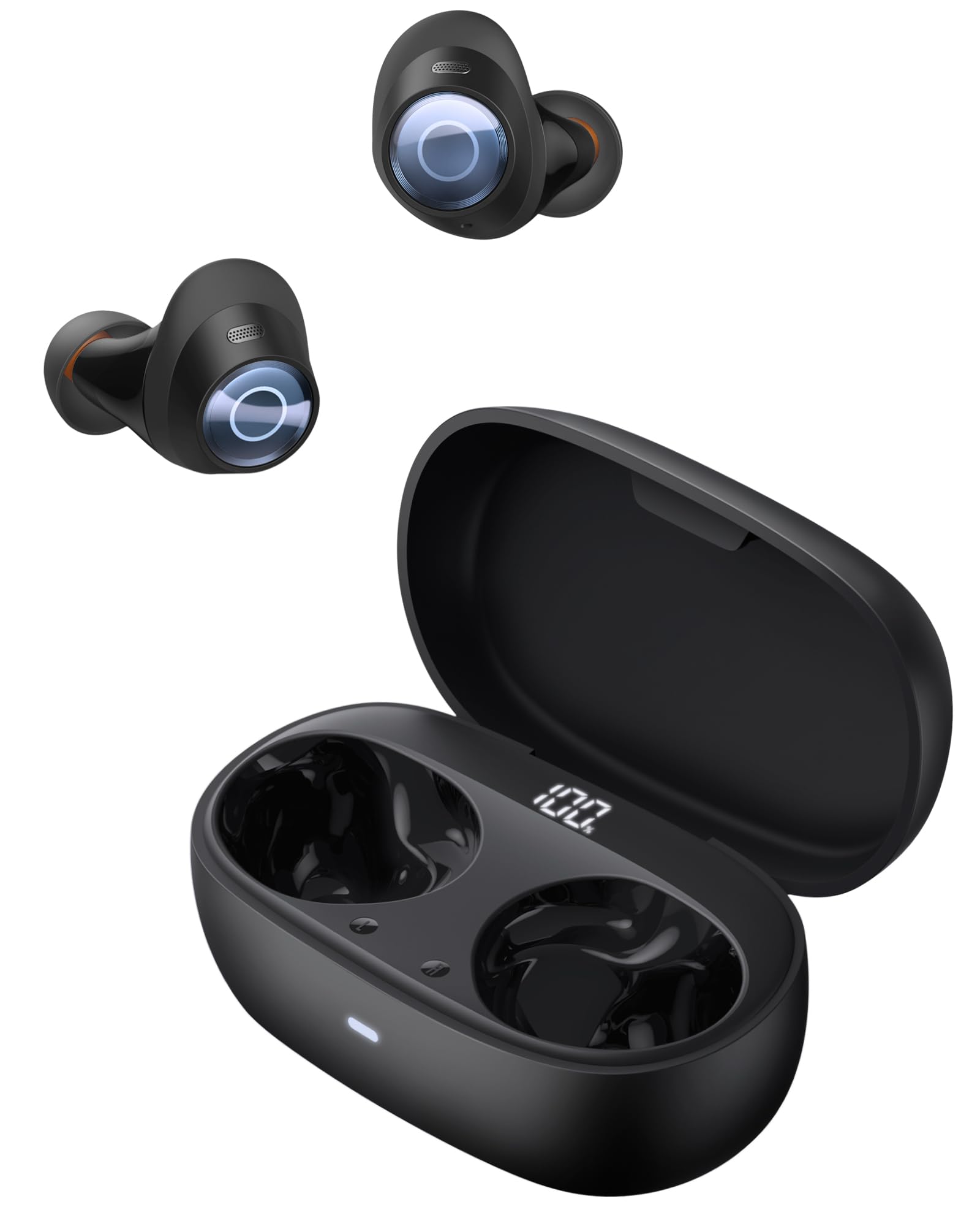 BaseusBowie MA10S Wireless Bluetooth Headphones with Active Noise Cancelling by up to 95%, Strong Bass, 38 Hours Playtime, Clear Calls, Wireless Charging, LED Display Charging Case, Bluetooth 5.3