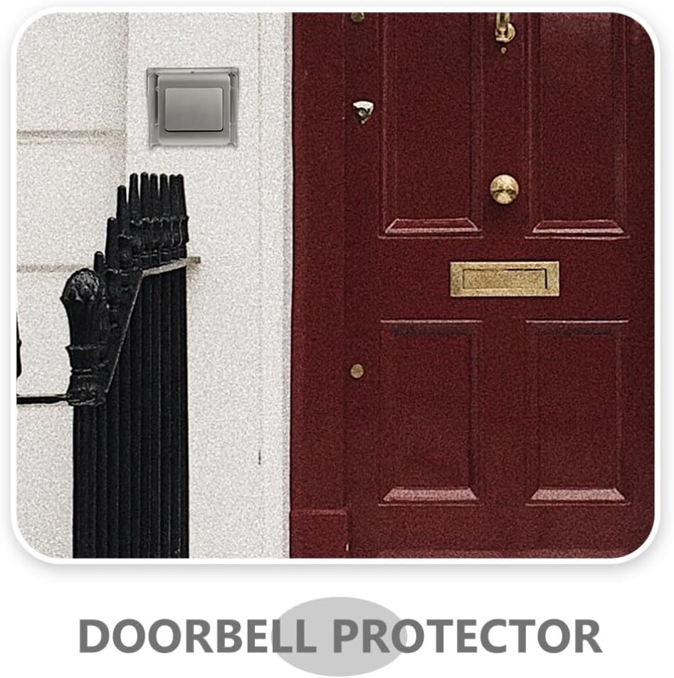 Uonlytech Doorbell Protective Cover Ring Doorbell Protector Cover Splashproof Box for Outdoor Electrical Box Rainproof Plate Socket