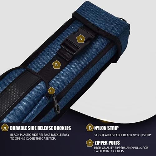 Miniatura 4 de Champion 2X2,2X3,3X4 Funda dura de nylonpiel sintética para palo de billar