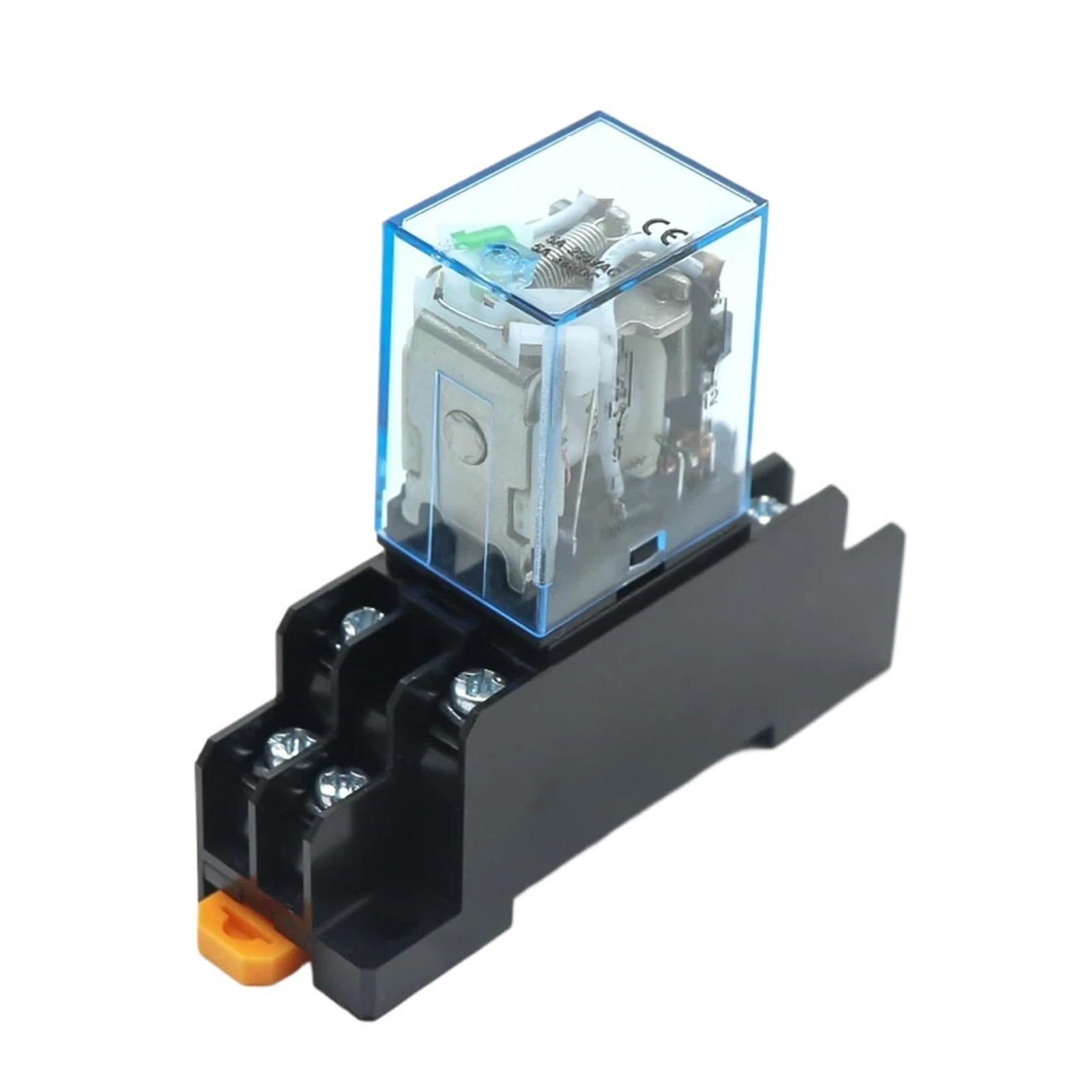 Relais électromagnétique MY2NJ DC 12V pour rail DIN avec embase