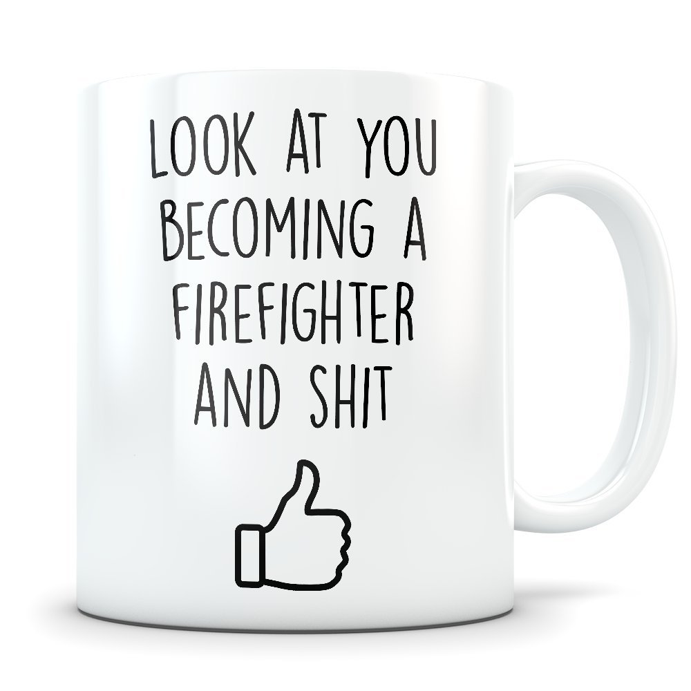 Firefighter Graduation Gifts - Firefighting Graduates - Fireman Training Coffee Mug for Men and Women School Students Class of 2018 - Funny Grad Academic Degree Congratulations