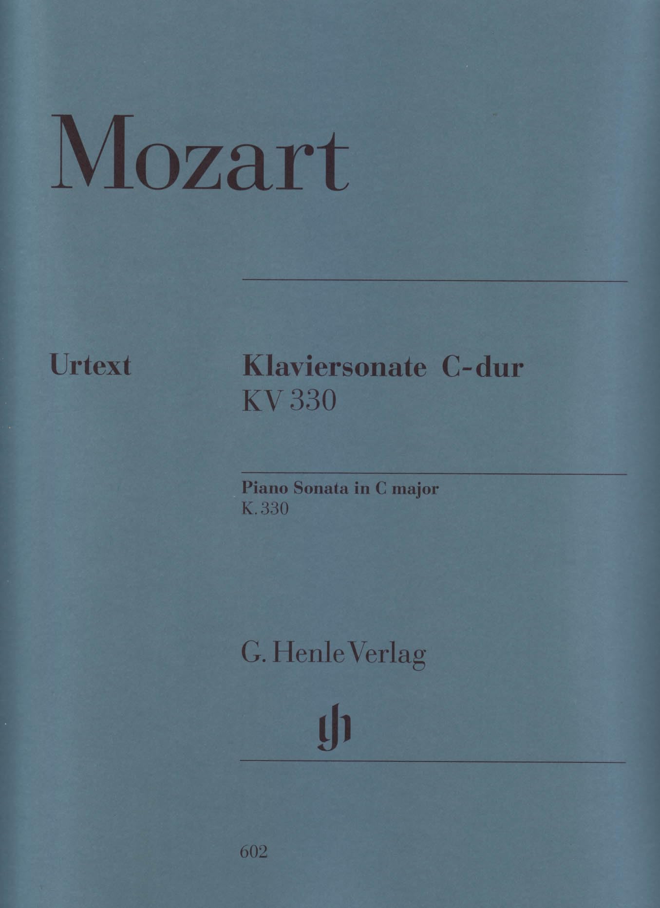 Piano Sonata C major KV 330 (300h) - piano - (HN 602)