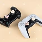 BelugaDesign Boba Dumpling Poignées de la pouce de Kawaii Cute Cutecore Boutons de pastel Compatible avec Sony PlayStation PS5 PS4 Commutateur Xbox Nintendo Pro Contrôleurs (ne convient pas à Joycons)