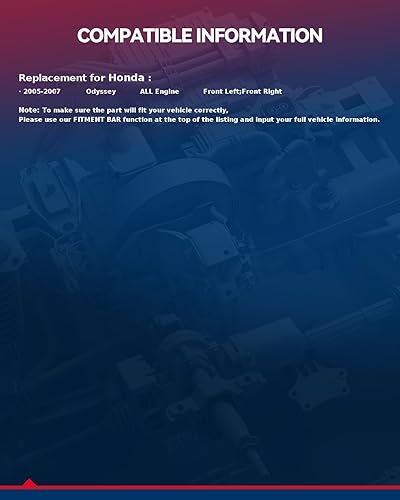 Miniatura 9 de KAX Conjunto completo de resorte helicoidal y puntal delantero para Odyssey 11901 11902 2005-2007