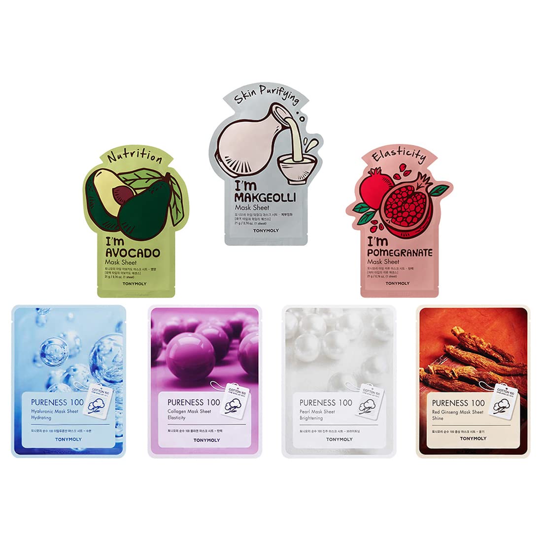 Tonymoly Super 7 Sheet Mask Set (Pack of 7)