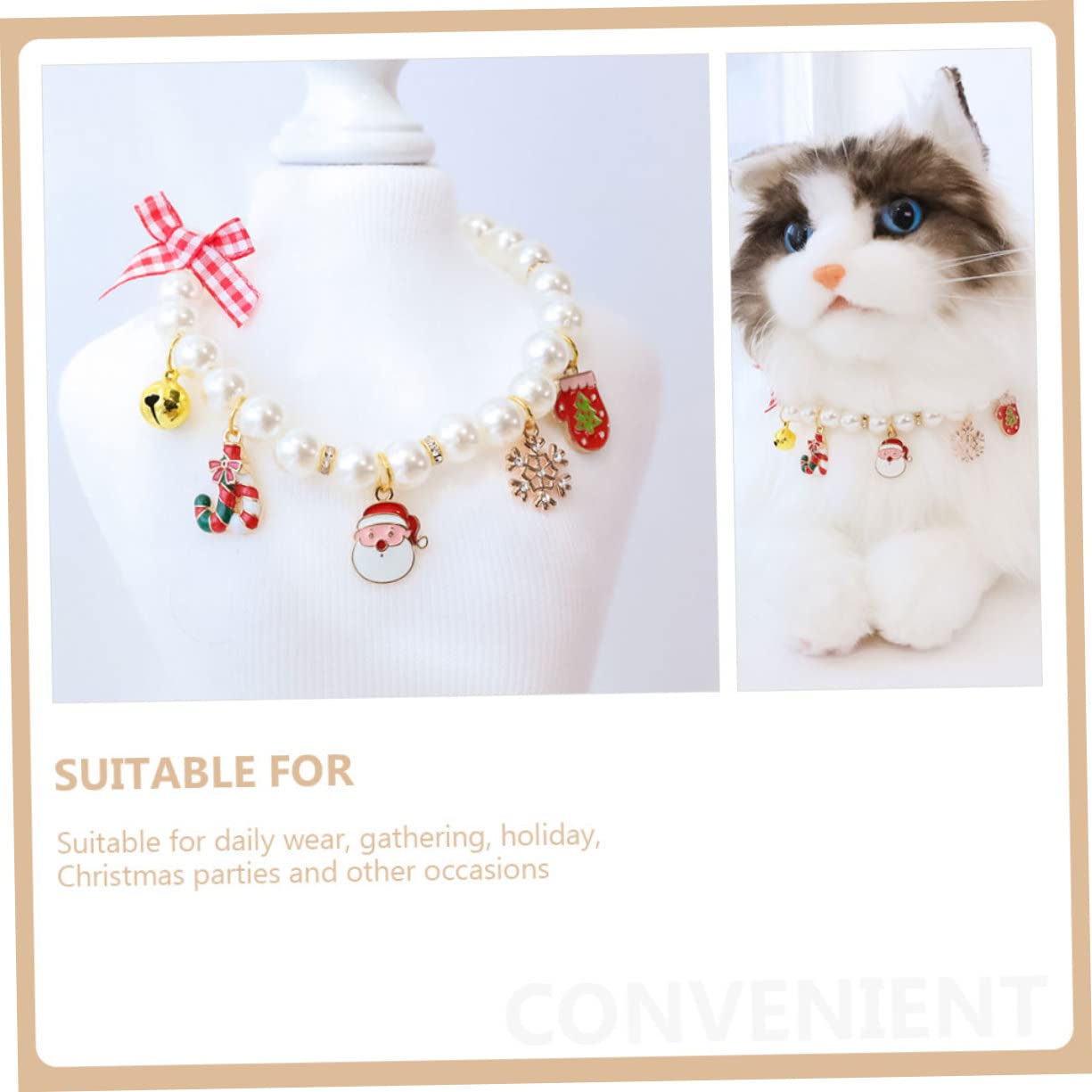 HANABASS 5stücke Katzenhalsband Mit Glöckchen Dekoratives Hundehalsband Für Süße Weihnachtsaccessoire Rosa Stilvolles Haustierzubehör