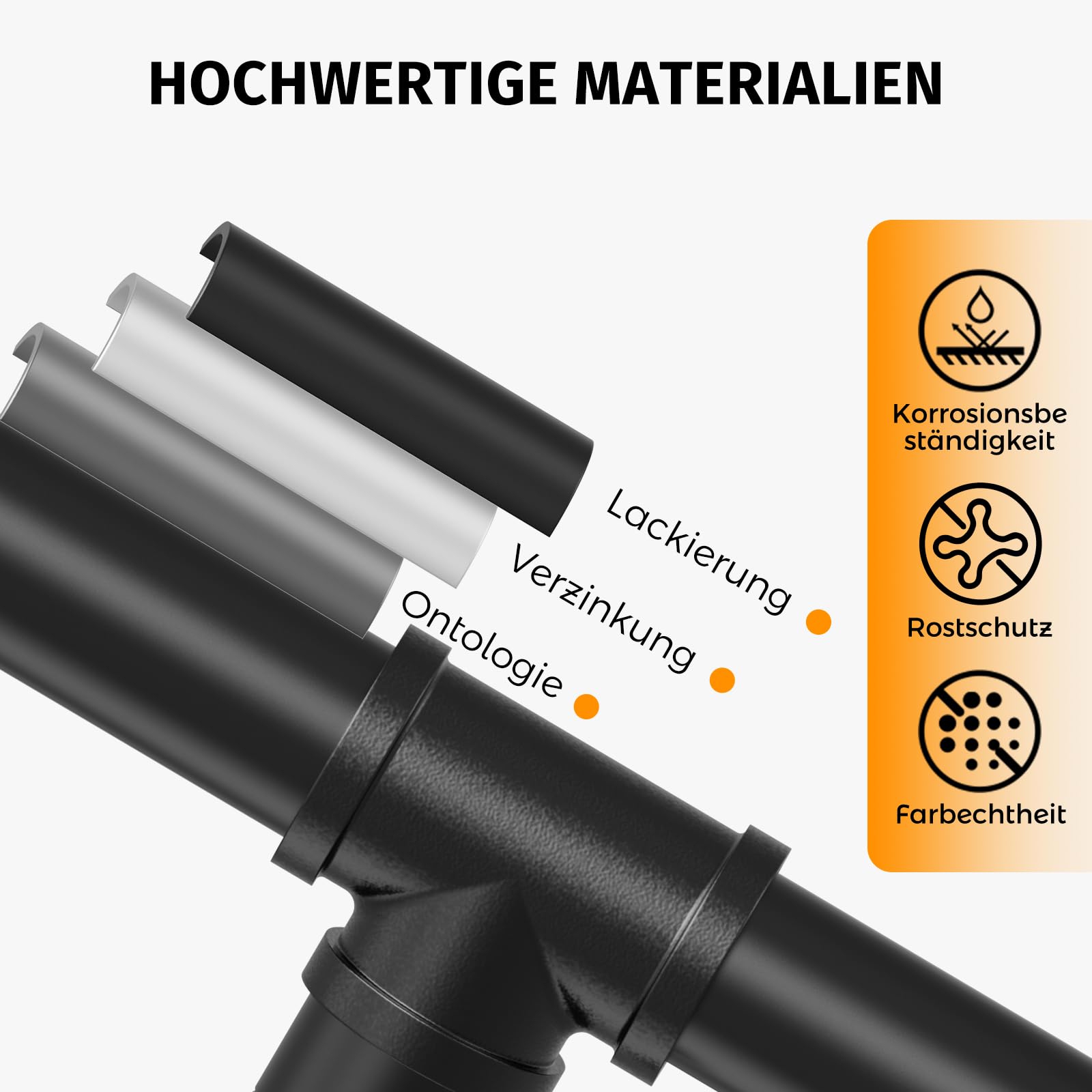 Handlauf für Treppen Schritt, Indoor-Outdoor Treppengeländer Handlauf Support Kit, Black Metal Schmiedeeisen, 90cm