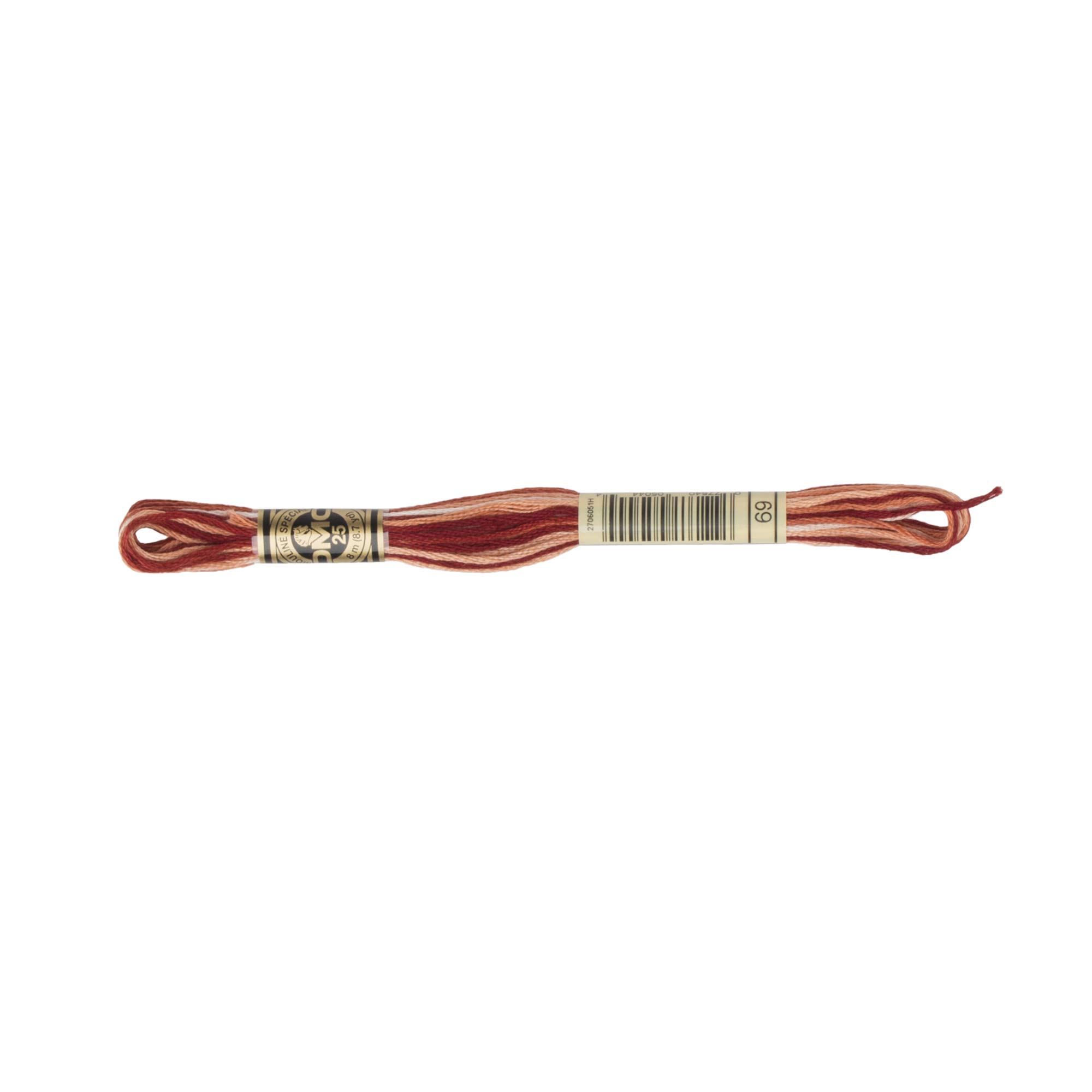 DMC Filo Interdentale Per Ricamo 6 Fili - Mirtillo Rosso Medio - Matassa Da 8,7 M