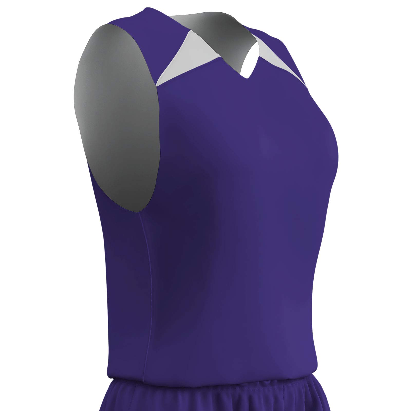 Champro - Maglia da Basket Reversibile da Uomo Dri Gear PRO Plus in Poliestere, Taglia L, Viola, Bianco