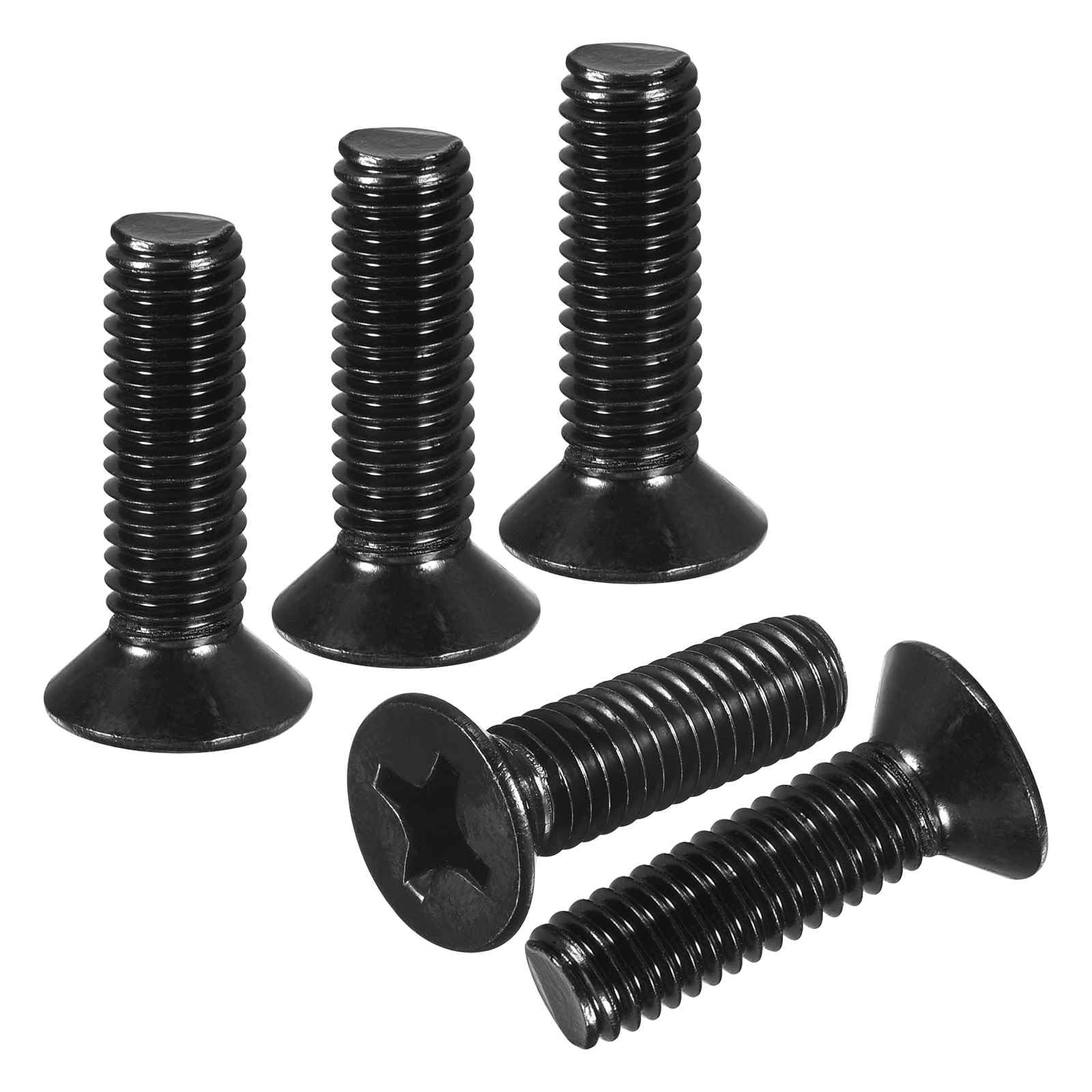 DTGN M5-0.8x16 Flat Head Countersunk Machine Screws - 50pcs - Good for Furniture and Machinery - 304 Stainless Steel Phillips Machine Screws Bolts - Black Oxide Finish โ image 1