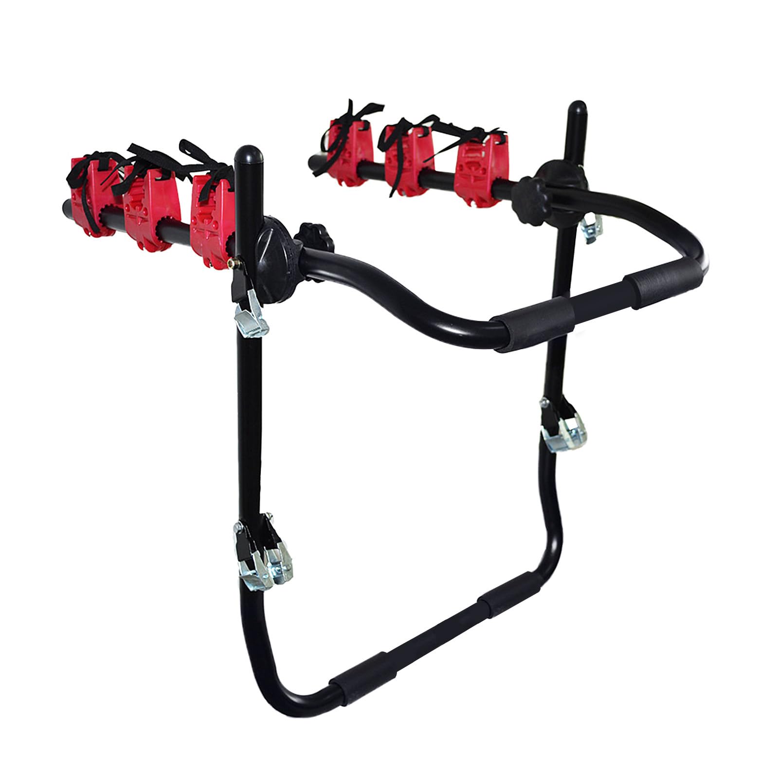 Bagażnik Rowerowy Montowany na Bagażniku Trwała Konstrukcja Łatwa Instalacja Bagażnik na 3 Rowery Sedan Iron Black Red