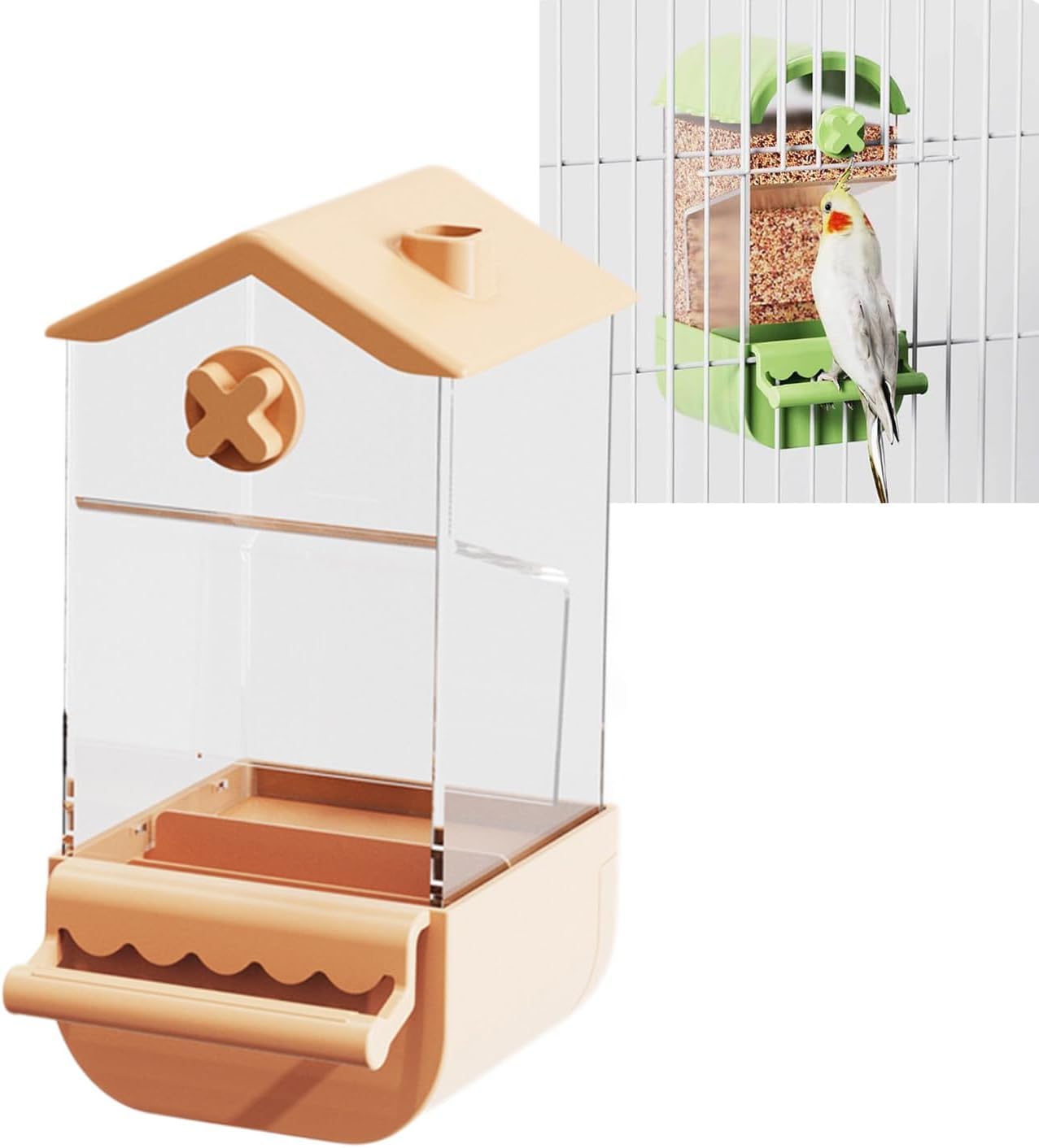 Amazon | 鳥 餌入れ ケージに固定 大容量 インコ 餌入れ おしゃれ 鳥