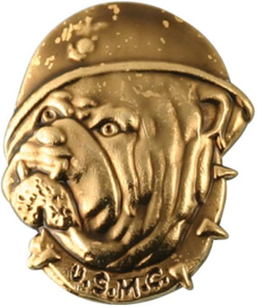 USMC Bulldog Lapel Pin, Helmet Face
