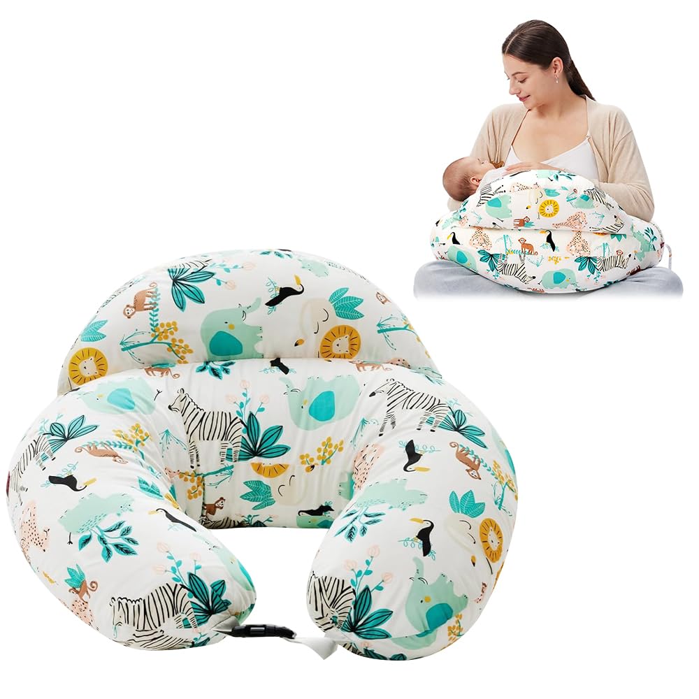 Coussin de grossesse et d'allaitement en U avec housse 100% coton lavable