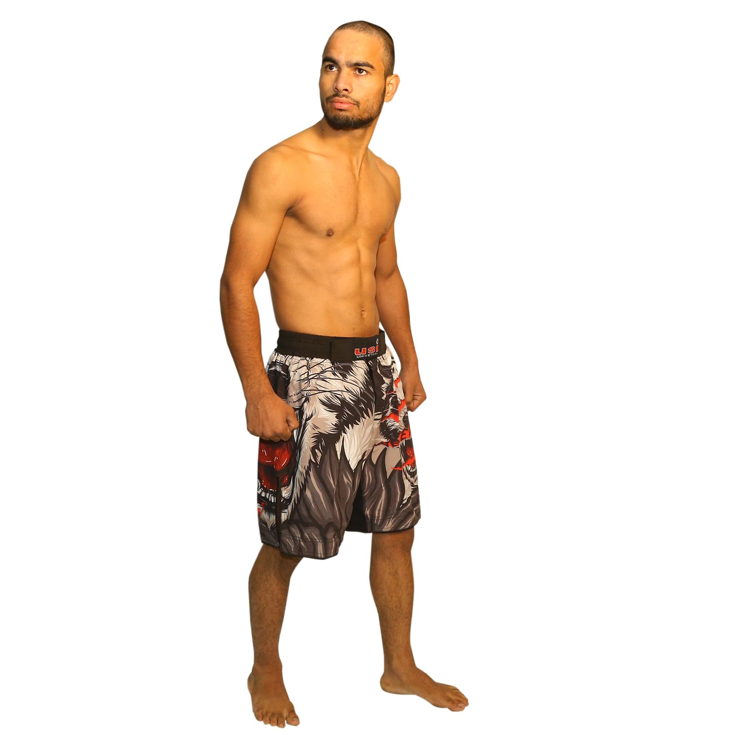 USI Universal 411W were Wolf MMA Shorts for Men (Small) Multicolour 3