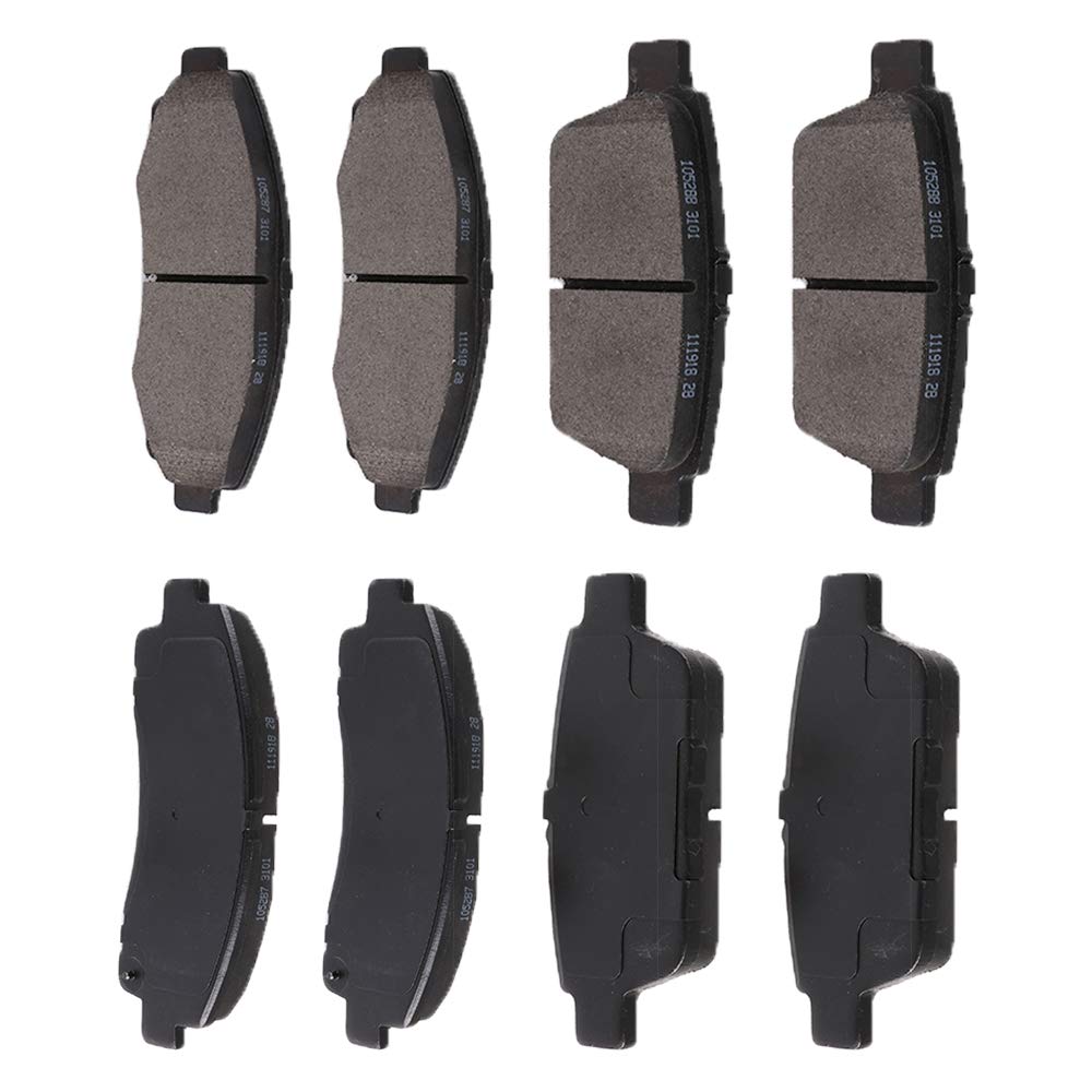 cciyu D1102 D1103 Front &amp; Rear Professional Ceramic Brake Pads Set fit For 2006-2011 For Honda Ridgeline