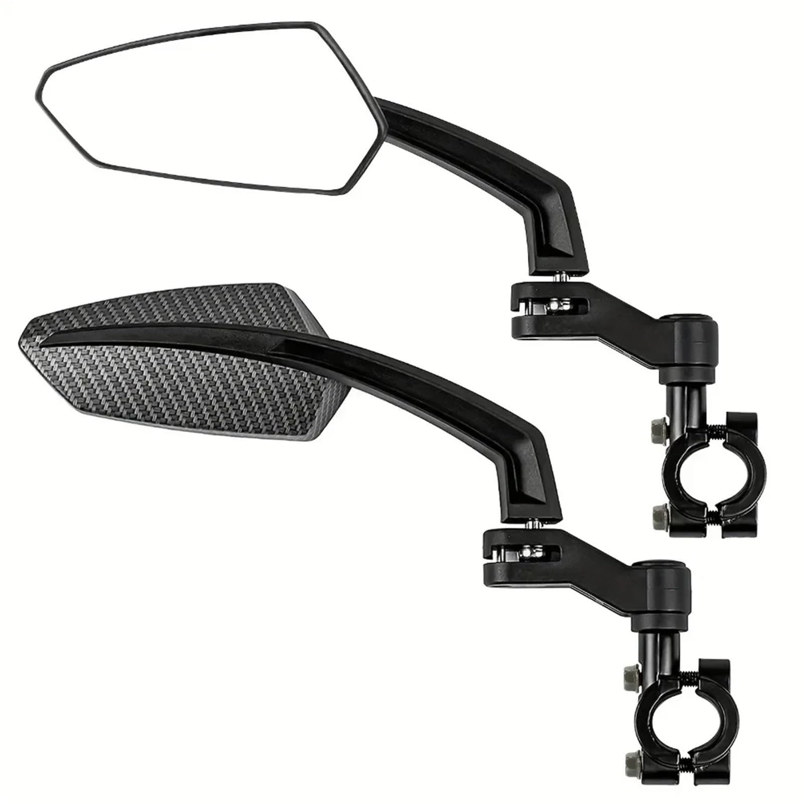 Mini Fahrradlenker Spiegel Universal Bike Handlebar Mirror, Wide Angle Safety Glass for Bicycle & E-Bike