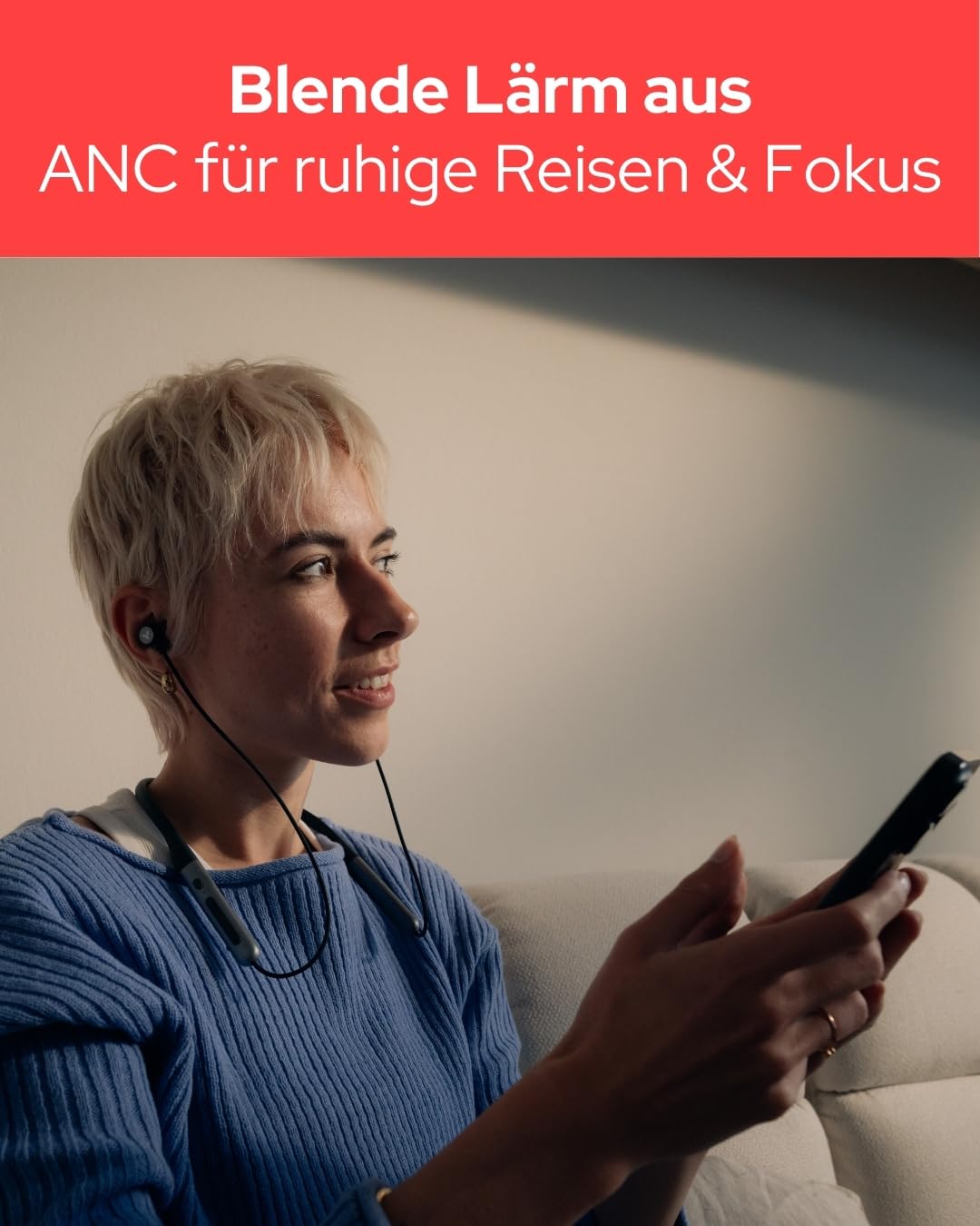 Verbatim TruSound ANC słuchawki douszne na szyję (czarne) Bluetooth 5.4 z funkcją Active Noise Cancelling mikrofonem 28 h czas pracy USB-C In Ear słuchawki do smartfona, tabletu i laptopa