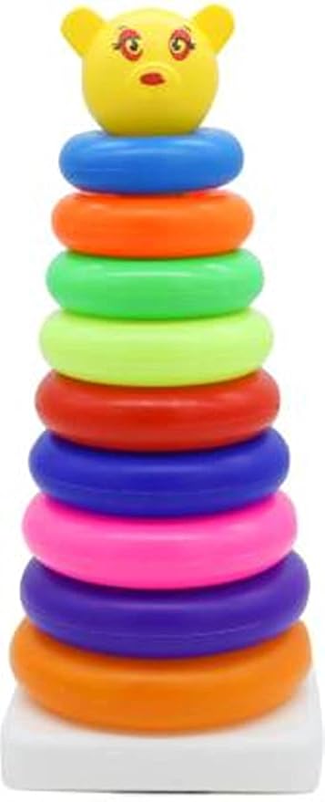 PACKWELL Colorful 9 pcs Rings for Girl and Boys Kids Education with Play Toy, Brain Development for Kids, Multi Color
