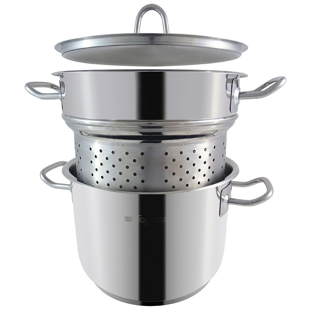 Tognana Vanitosa, Set 3 Pezzi Spaghetti 22 cm, Alluminio, Argento